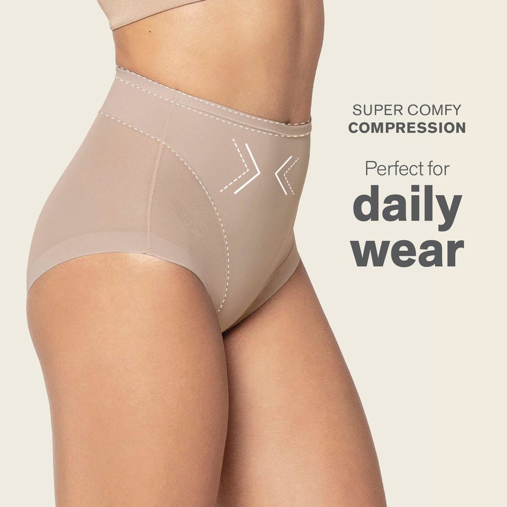 Leonisa Invisible High Waisted Tummy Control Underwear Shapewear Panties XXL - Picture 2 of 8